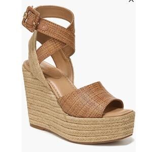 MSRP $160 Sam Edelman Vada Open Toe Espadrille Wedge Heel Sandals - Sz 7 NWOB